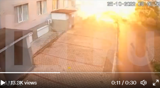 Video! Autobombe explodiert in Melitopol - Ukrainische Partisanen sprengen russischen Propaganda-Sender!